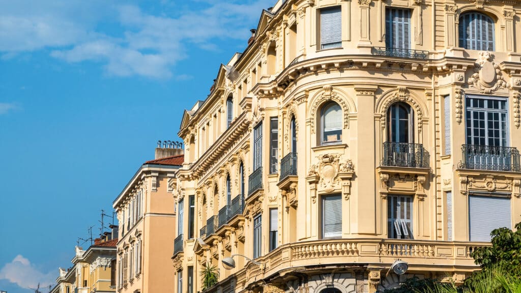 Residential buildings in Nice, France